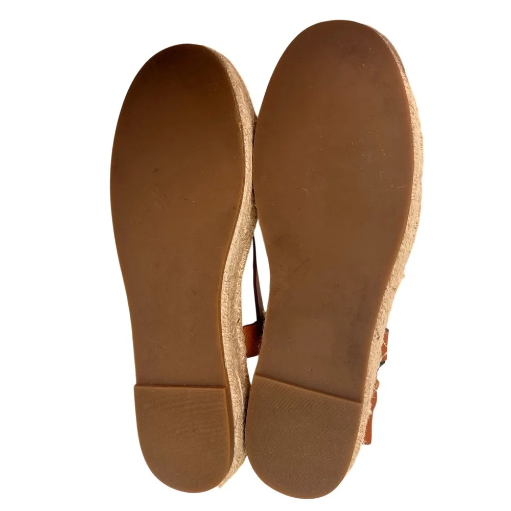 Madewell Malia Leather Espadrille Platform‎ Sandals 9.5